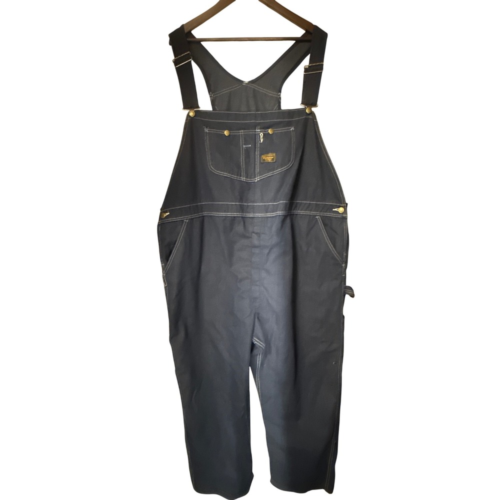 VTG SEARS Tradewear Denim Overalls  Workwear Carpenter Bib Pants Mens 54